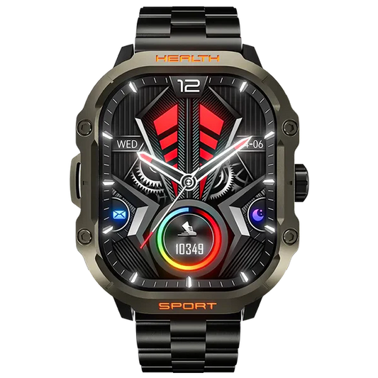 Ronin R-013 LUXE Smart Watch | 2.01” AMOLED Display | Bluetooth Calling | IP67 Water Resistant | Health & Fitness Tracker