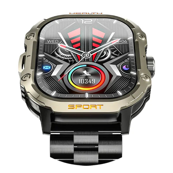 Ronin R-013 LUXE Smart Watch | 2.01” AMOLED Display | Bluetooth Calling | IP67 Water Resistant | Health & Fitness Tracker