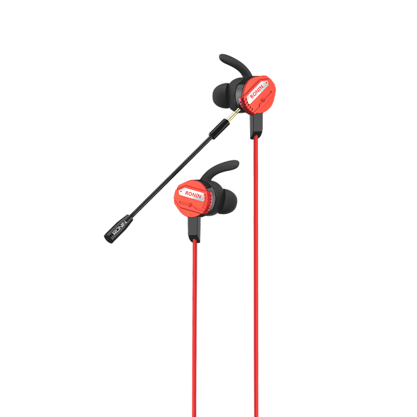 R-007 Gamerz Handsfree | 8D Surround Sound | Gaming Earphones with Mic | Deep Bass | Dual Versions – Micro 3.5mm & Type-C | Red Stylish Design