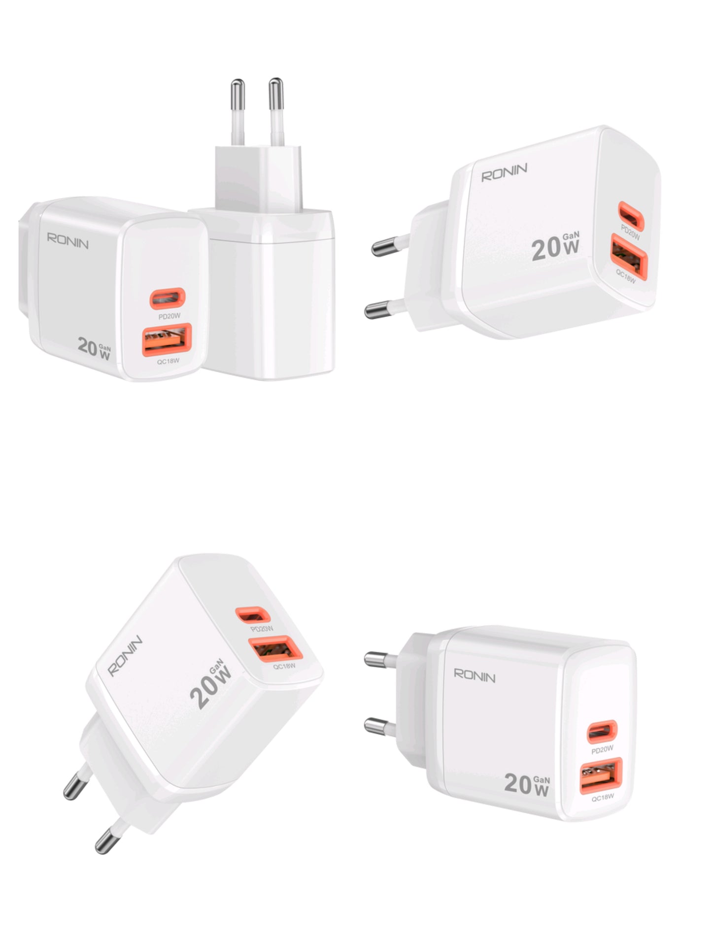 CATALYST R-6025 20W Fast Charger | PD + QC + AFC Adaptive Charging | Compact & Stylish Wall Adapter (Charger Only)