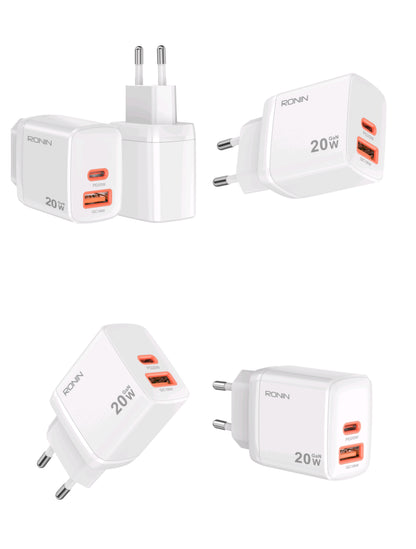 CATALYST R-6025 20W Fast Charger | PD + QC + AFC Adaptive Charging | Compact & Stylish Wall Adapter (Charger Only)