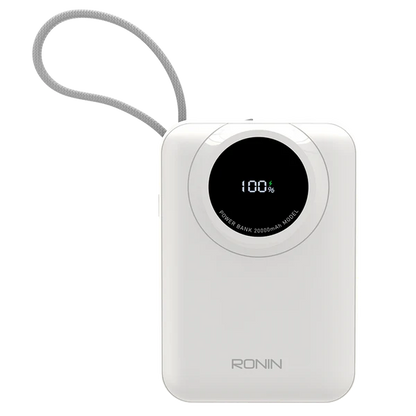 Ronin ION R-4035 Power Bank | 20,000mAh | 22.5W Fast Charging | Type-C & USB Output | Digital Display