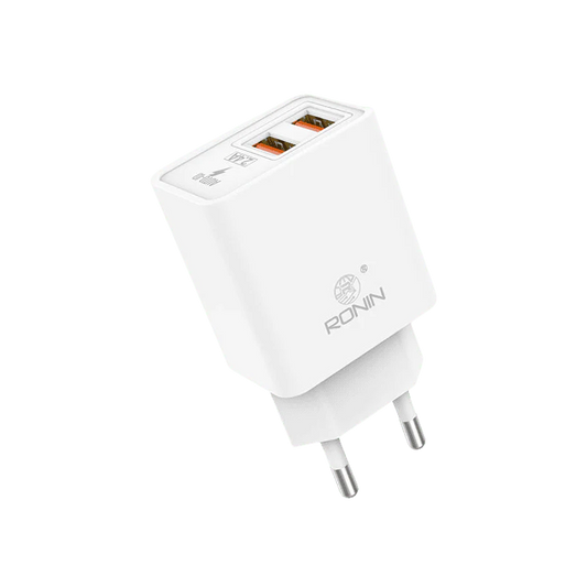 Ronin R-515 Fast Charger | 3.0A Output | PD & VOOC Compatible | Type-C, Android & Lightning Support