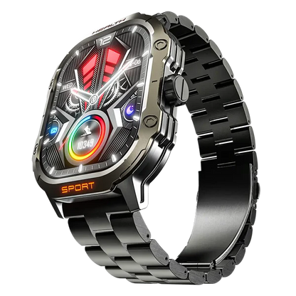 Ronin R-013 LUXE Smart Watch | 2.01” AMOLED Display | Bluetooth Calling | IP67 Water Resistant | Health & Fitness Tracker