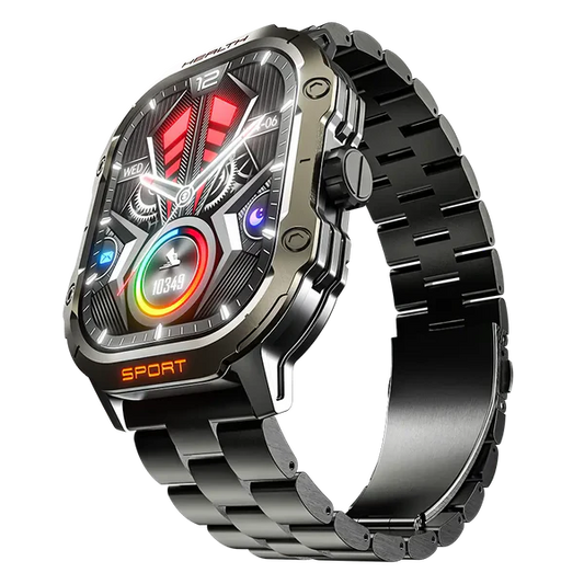 Ronin R-013 LUXE Smart Watch | 2.01” AMOLED Display | Bluetooth Calling | IP67 Water Resistant | Health & Fitness Tracker